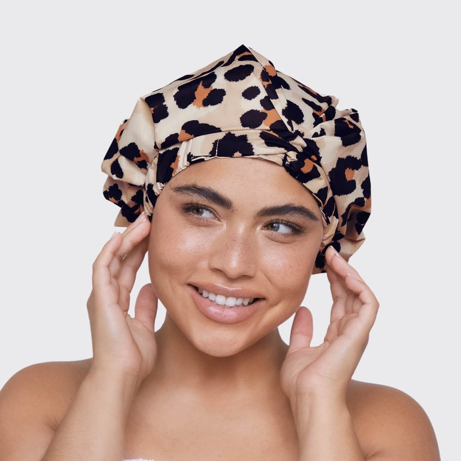 shower cap leopard